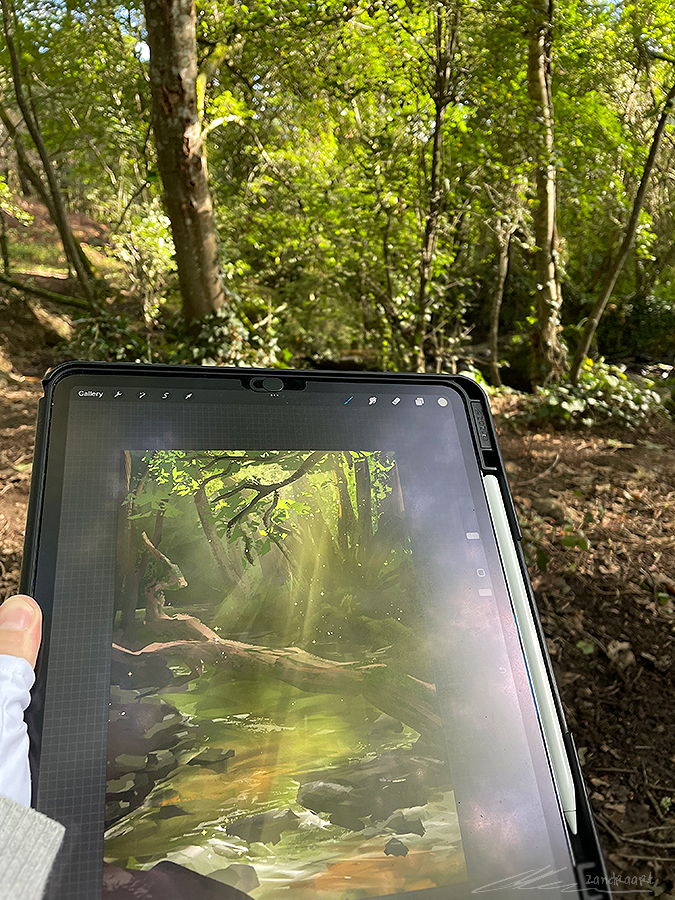 enjoyed some digital plein air painting this morning 🌄