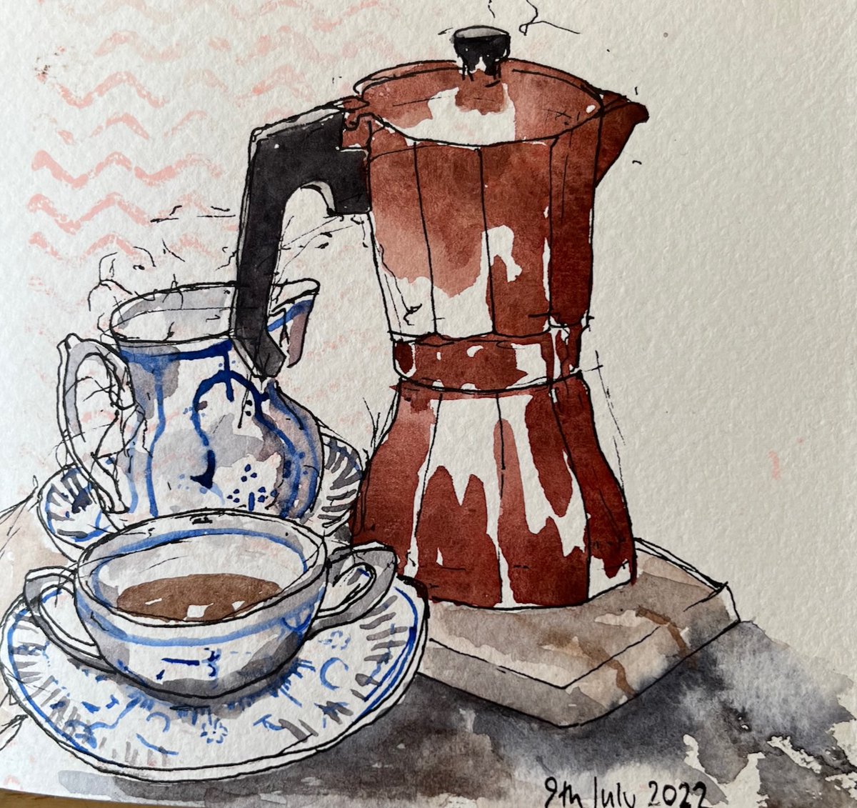 Interior, #breakfast #Burrastow 
Sketched this summer

janesketching.com/2022/08/14/she…

#coffee