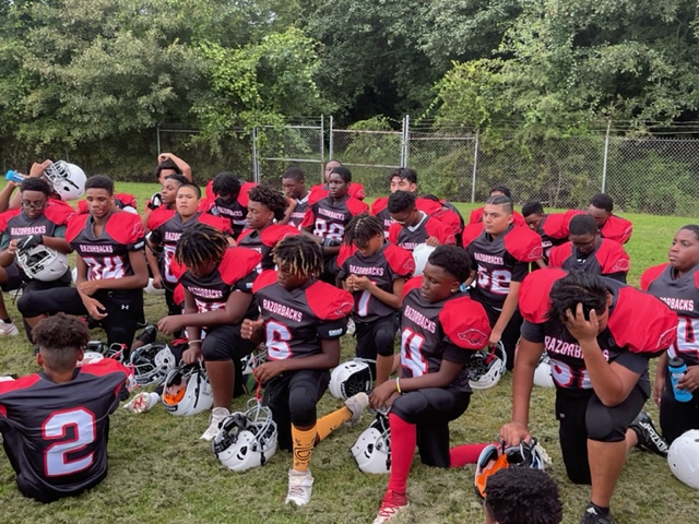 MUNDY'S MILL RAZORBACKS VS THE KENDRICK COMETS  6:30 AT TWELVE OAKS STADIUM.