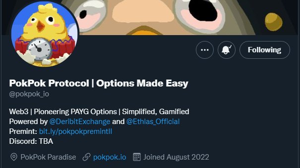 almostclyde's tweet photo. @pokpok_io Options made easy indeed. Whitepaper looks a little too clean sheesh https://t.co/RjYeyPxrT5