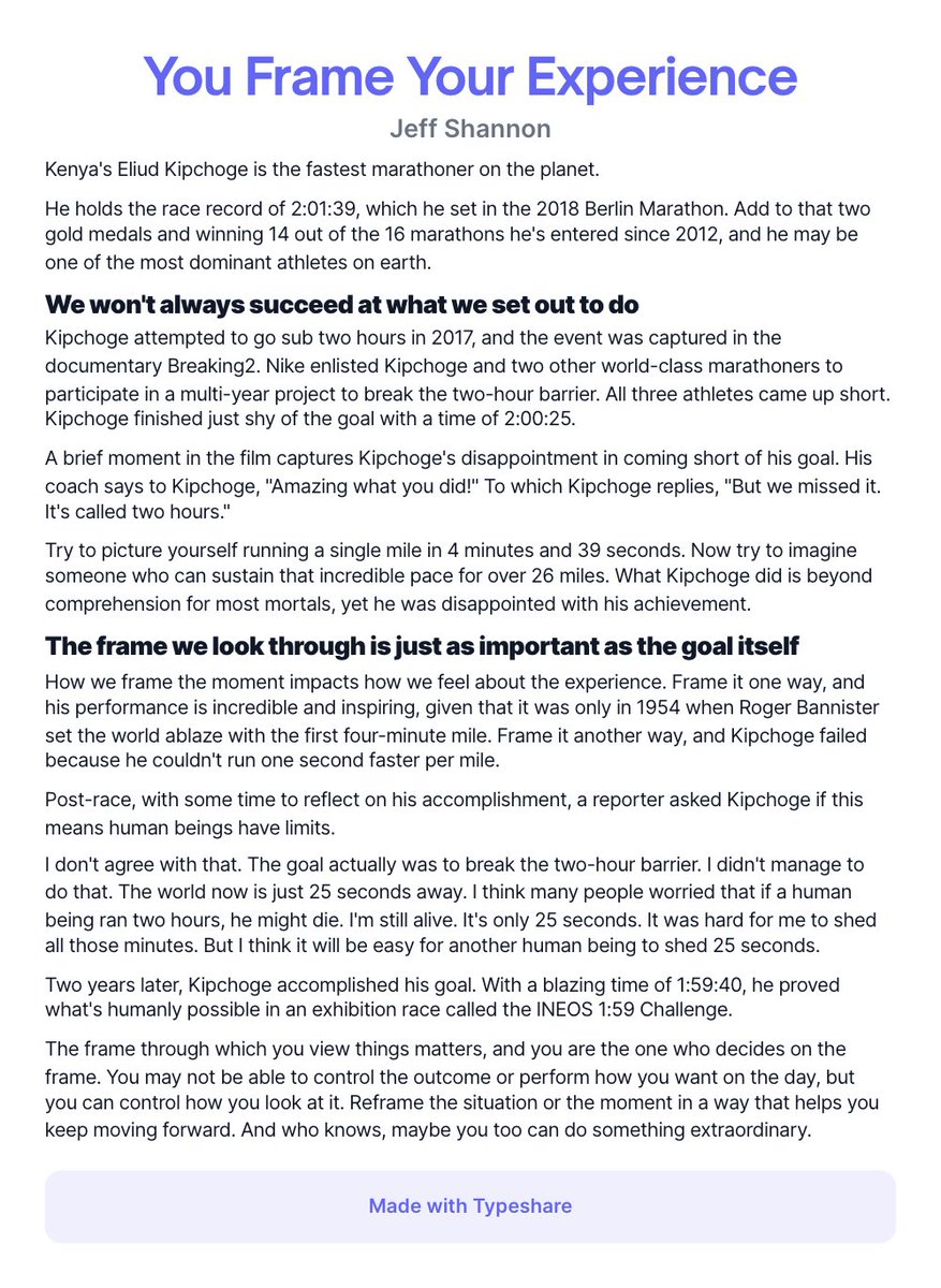 Here's a story I shared today in my weekly newsletter. Check out the link in my bio to join the list and get a free copy of my book Hard Work Is Not Enough.