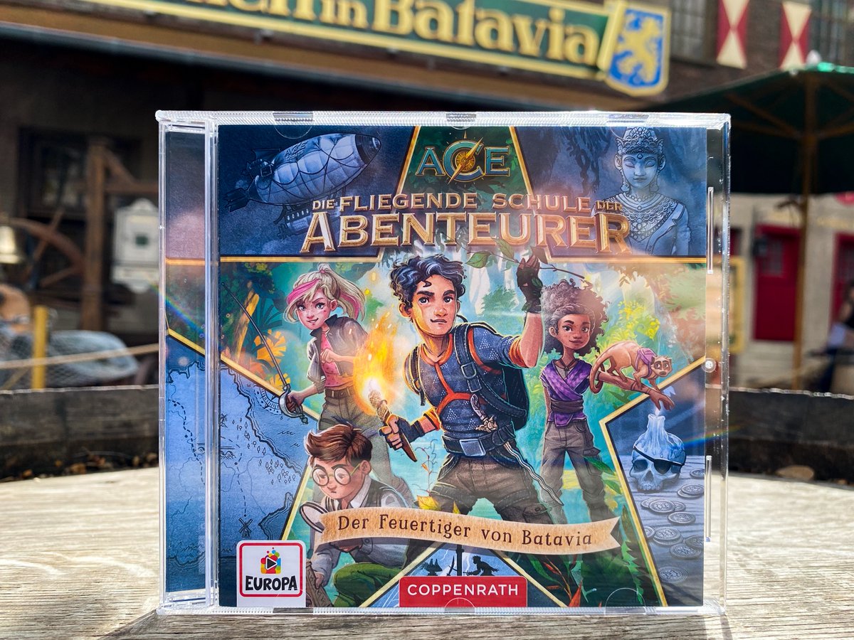 mackoneofficial's tweet photo. Are you ready for an #expedition to #Batavia? 🌴 Today is the release day of the first #audioplay of our #ACE Scouts novel series! In the first #adventure, the listeners experience the exciting story behind the beloved #PiratesInBatavia attraction @europa_park. https://t.co/P0ZoKQ2Opo