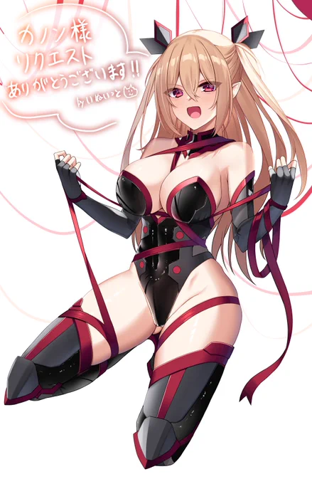 skeb依頼より! SFチックなスーツ、初めて描きましたがなかなか奥が深いです 