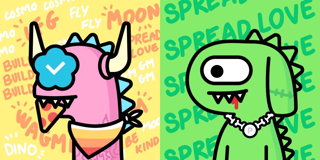 Cosmopets Battle!
What is your favorite?

Left 🟡or Right 🟢?

Win a 1 Cosmodinos 🦖
We will pick 1 Winner in the comments.

RT &amp; Comment to enter.

Ends 48h 🏁