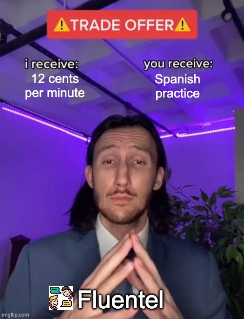 callFluentel's tweet photo. 🇺🇸 Calling from USA? 12 cents per minute.
🇲🇽 ¿Llamando desde México? 6 centavos por minuto.

#ingles #english #spanish #español #learnlanguages #languagepost #learnspanish #aprendeingles #langtwt #languageexchange #practicespeaking #intercambiodeidiomas https://t.co/S3Ejt8k1oi