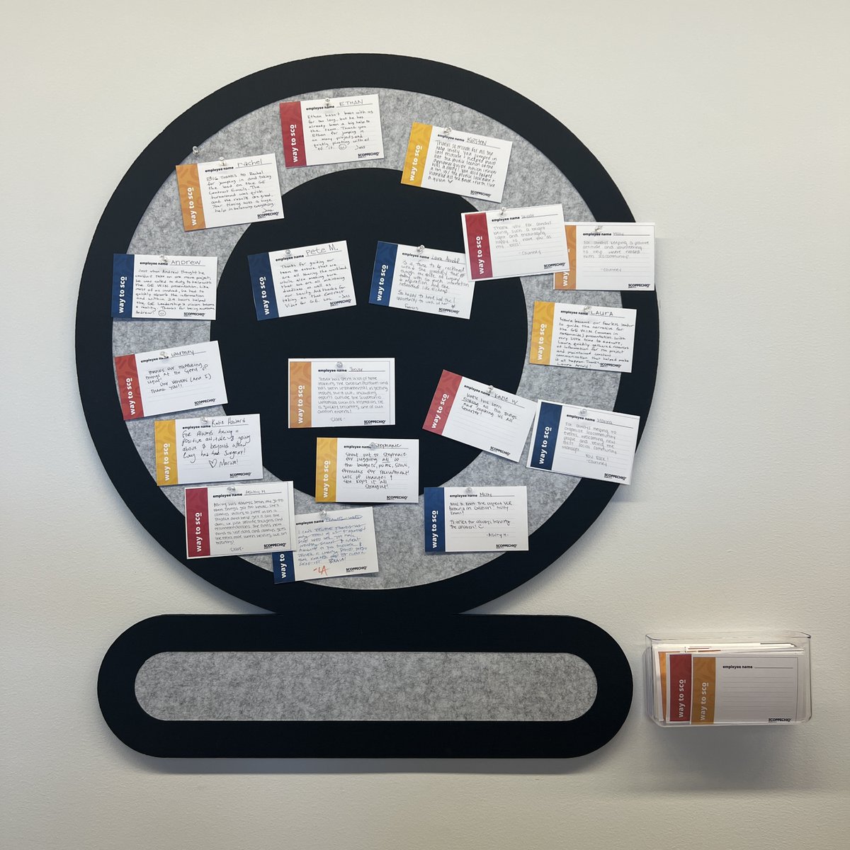 PowerScoppechio's tweet photo. Our "Standing O" Recognition Board is FILLED with kind words and kudos about our teammates this month! We are so thrilled to have teams who recognize and support each other, all while going above and beyond for our clients. 🤩 https://t.co/ToyqbzvSH2