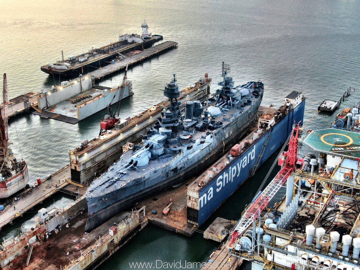 Morning shot of the #BattleshipTexas #Galveston