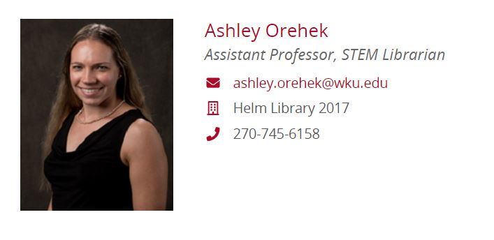 "Let's break the mold of standard opportunities and push the boundaries of where students can take their STEM careers!" - Ashley Orehek
Join us in welcoming our new STEM Librarian! 
#wkulibraries #wkubiology #STEM #librarians