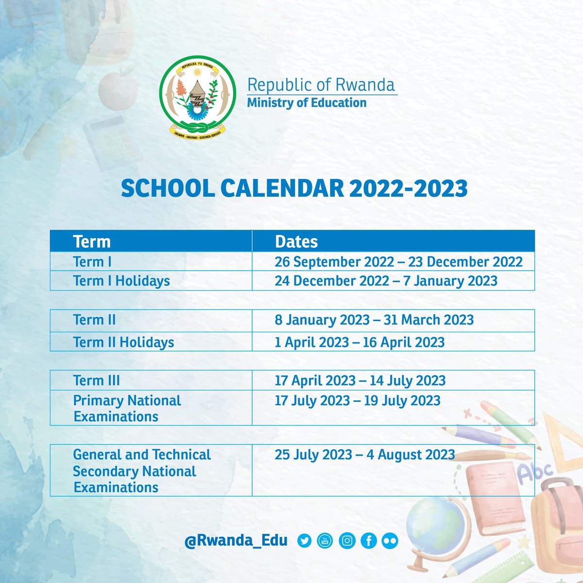 Ministry of Education | Rwanda tweet media
