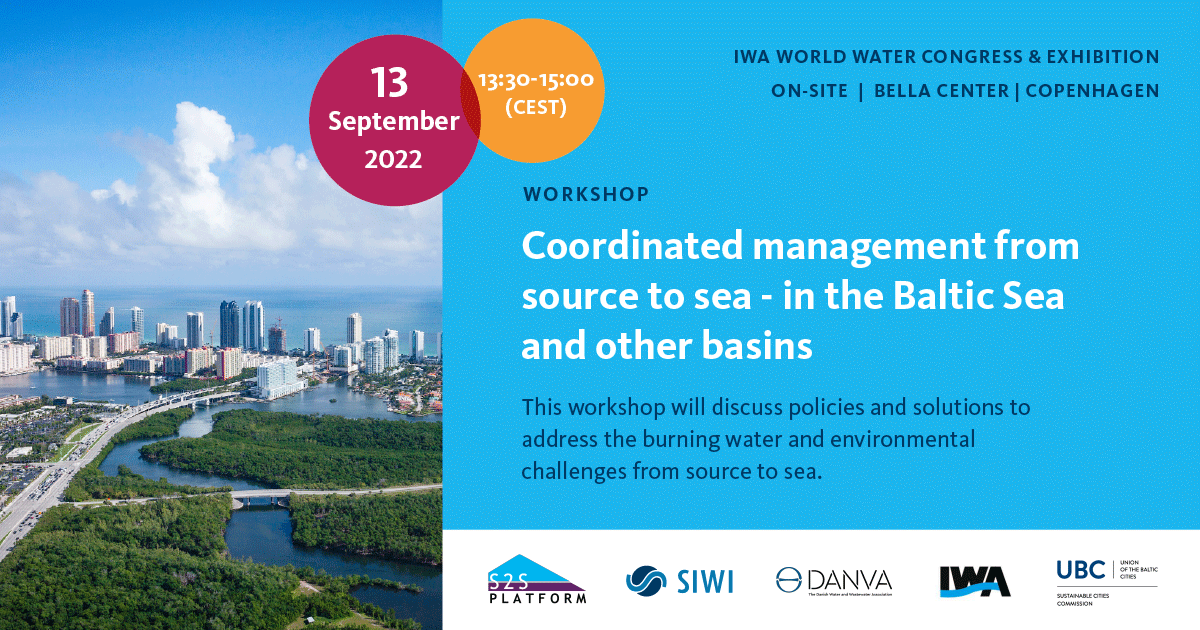 S2Splatform's tweet photo. How can #source2sea management help cities tackle the #water crisis, #climatechange and #pollution?

Join us at the #WorldWaterCongress for this interactive discussion next week that will be kicked off with practical examples from the Baltic and Mediterranean Seas https://t.co/bRrFb4z6qG