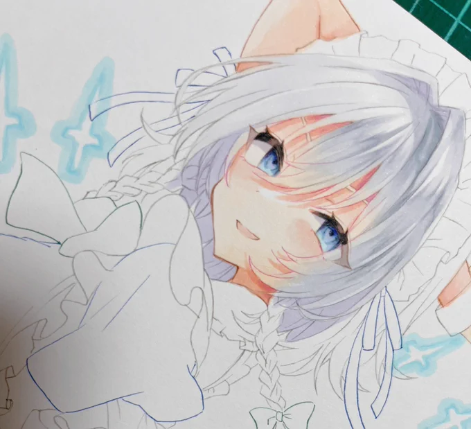 銀髪苦手なのにこの間から銀髪しか描いてない 