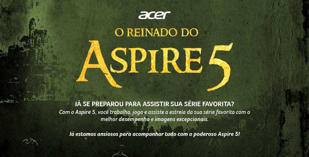 AcerdoBrasil's tweet photo. Com o Aspire 5, você trabalha, joga e assiste a estreia da sua série favorita com o melhor desempenho e imagens excepcionais.

Já estamos ansiosos para acompanhar tudo com o poderoso Aspire 5: https://t.co/w4UThwko4S!

#Aspire5 #AcerDoBrasil #NotebookAcer #AneisdoPoder https://t.co/M5v3KW23tV