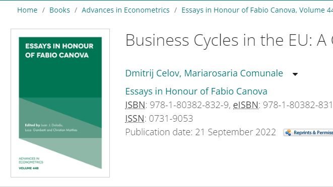 Mariosa_Com's tweet photo. Just released!!! My paper with Dima: 'Business Cycles in the EU: A Comprehensive Comparison Across Methods'
for Advances in Econometrics/Essays in Honour of Fabio Canova. Thank you @cmatthes_econ Juan Dolado, Luca Gambetti for this opportunity. Link: https://t.co/MAFYYp7Q1B https://t.co/lEgnMr6zEz