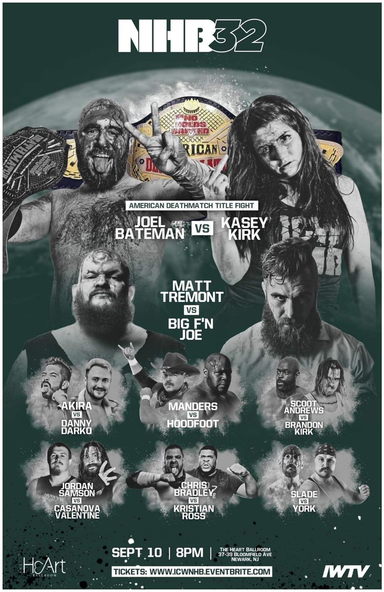 Talk about a cuppa bangers on deck this wknd?!

@ETUwrestling : #ETUNowHistory

@MCWWrestling : #BruiserStrong 

@ICWNHB : #NHB32 

#StreamingOnIWTV #LiveFromJoppa #NewarkNJ #RJMeyerArena #Weekend #TheHeartBallroom #TournamentTested #ETUKeysToTheEast #MCWPro #International