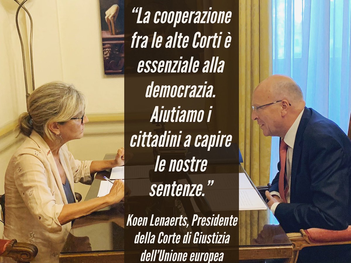 CorteCost's tweet photo. “La cooperazione fra le alte Corti è essenziale alla democrazia e al progetto europeo – Aiutiamo i cittadini a capire le nostre sentenze.”

Ascolta l’intervista al presidente della @EUCourtPress Koen Lenaerts:
https://t.co/5Fj7jqIRUB

#podcast #interviste #Cortecostituzionale https://t.co/cq7764f19K