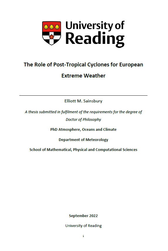 Sainsbo46's tweet image. And that's a wrap. PhD thesis submitted!😁 Looking forward to a much-needed holiday before joining the Weather Team at Citadel towards the end of the month