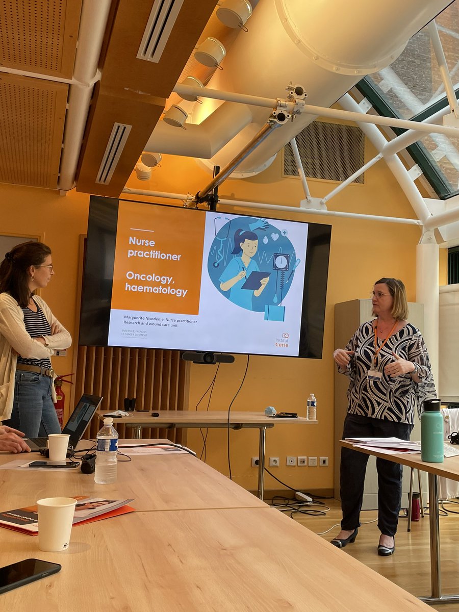 KickiF's tweet photo. Starting the day with a visit at the Institut Curie. Very interesting discussions of the advanced nurse practitioner role in oncology settings. #oncologynursing https://t.co/az7FD7xJFz