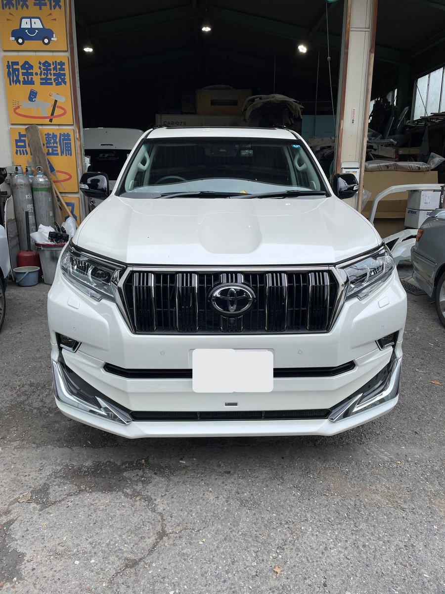 150プラド
ノーマルバンパーからモデリスタ取付👍