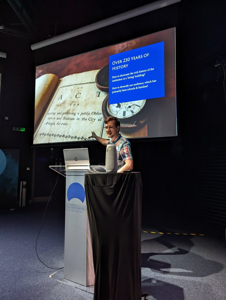 ArmaghSpace's tweet photo. Our own Dr Rok Nežič is now speaking on how you blend history and science together to make our Legendary Telescopes Tour! @RokNezic @ObservatoryNet #ObsNet4 #staycurious https://t.co/SerAkFk1Th