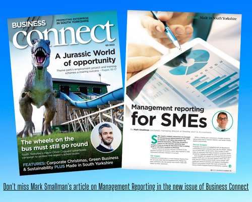 Management Reporting for SMEs - mailchi.mp/3e8f463ab742/m… the latest edition of Business Connect magazine Mark Smallman has advice on how management reporting can help your business. You can read the full article on page 31 of Business Connect magazine bit.ly/3L00TEO