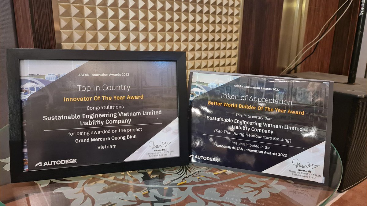 swecobelgium's tweet photo. Our colleagues at #BoydensEngineering Part of #Sweco in #Vietnam have been chosen as the Top in Country π₯ in the #InnovatorOfTheYear category at the #Autodesk #ASEAN #Innovation #Awards π and made it into the top 3 in the #BetterWorldBuilderOfTheYear category. #proud #BIM https://t.co/8dluON7dyM
