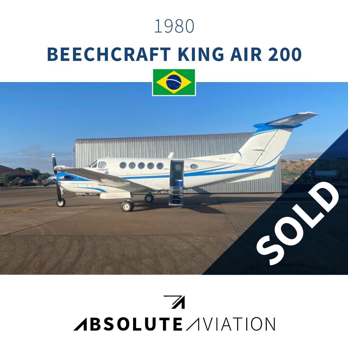 AbsoluteAvia's tweet photo. SOLD!! The 1980 #Beechcraft #KingAir 200 has found a new home in Brazil.
Well done on the sale Adam Rosenthal from The Absolute Team!
View our inventory: https://t.co/kPHmrn8BZG
#absoluteaviation #aircraft #aviation #pilot #pilotlife https://t.co/BDFaj50LrP
