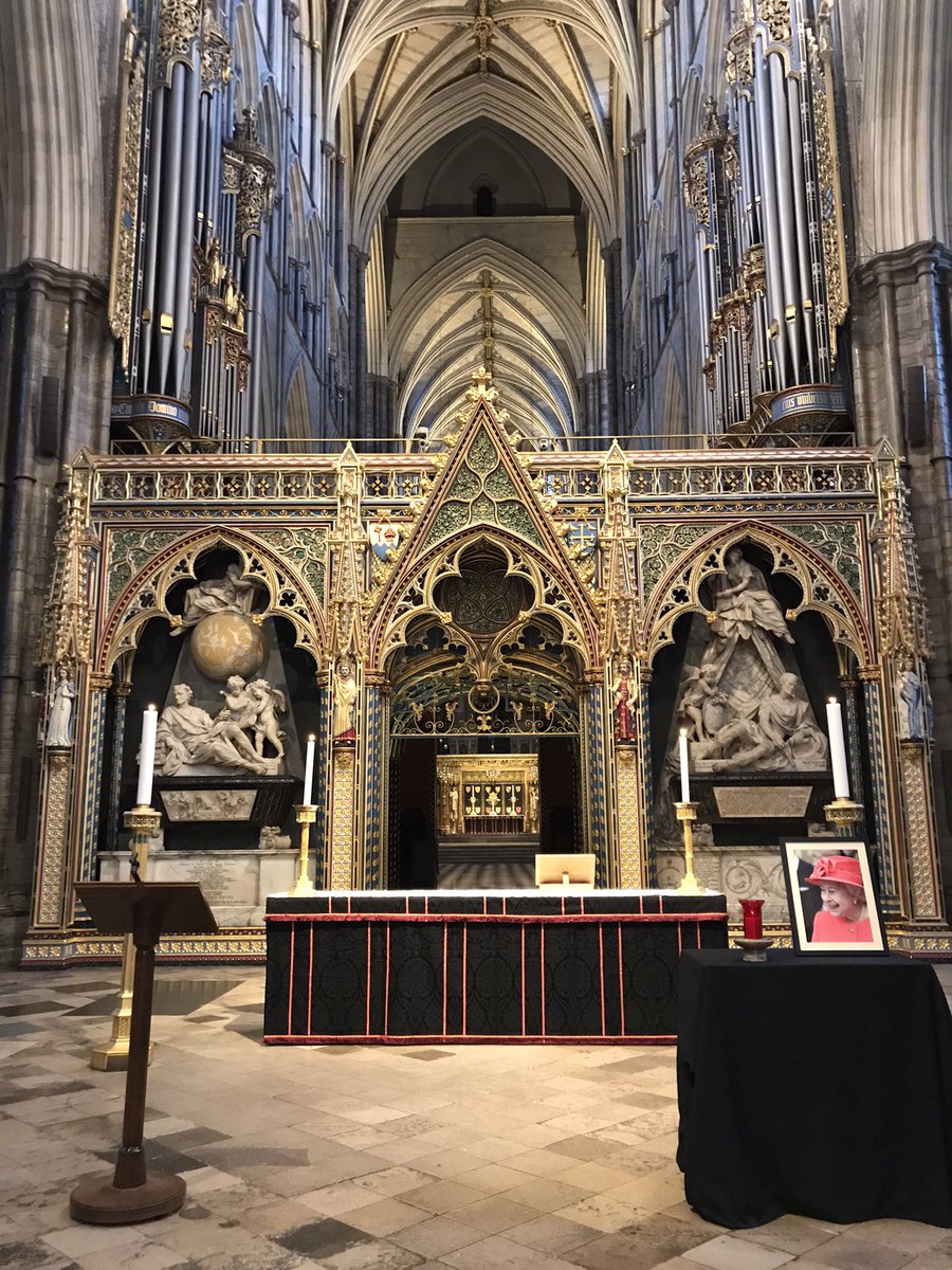 Today, we mourn and try to articulate an incalculable loss. I celebrated &amp; preached at the Abbey’s first Requiem for Queen Elizabeth II at 8am. As The Queen said, ‘grief is the price we pay for love.’ But in the Eucharist, love is the gift we receive for grief.