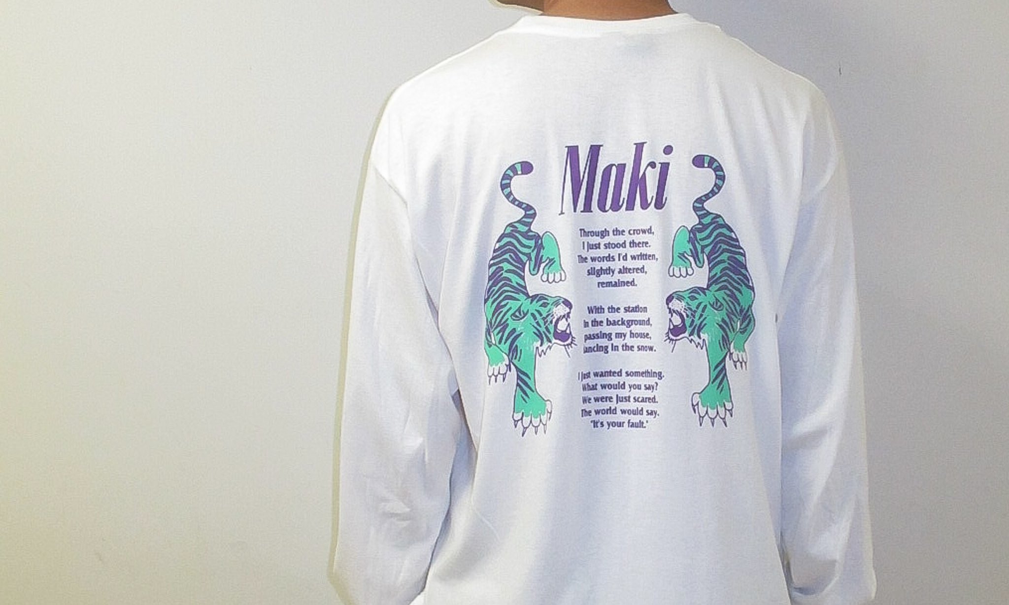 Maki ラグラン L white ロンT