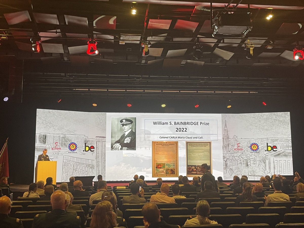 ICMM_org's tweet photo. We have an other prize to award! The William S. Bainbridge Prize goes to… Colonel Carla Maria Clausi and colleagues. Congratulations! #ICMM2022 https://t.co/fGF2IKyhk1