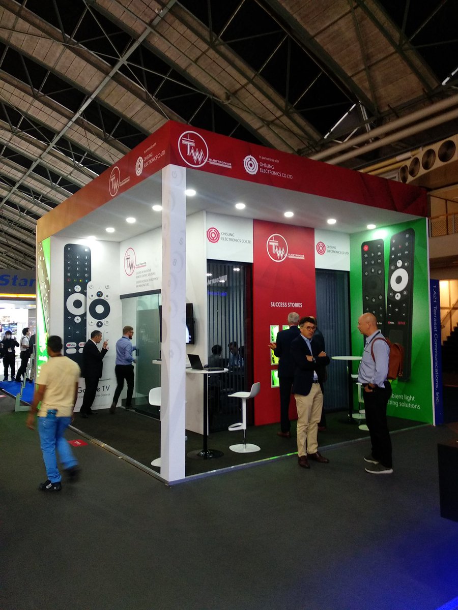 Our stand looks fantastic! Great work everyone, what an amazing team we had this year. Make sure to come along to #IBC2022 and see the new #GoogleTV Reference Design Remote control.