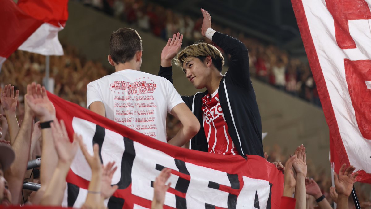 Sportbuzzer's tweet photo. Ritsu #Doan als Sinnbild des Freiburger Höhenflugs: #Bundesliga-Spitzenreiter überzeugt auch in der #EuropaLeague. #SCFQFK
▶️https://t.co/EM8ZYoQOrJ https://t.co/fg5BdSUUxG