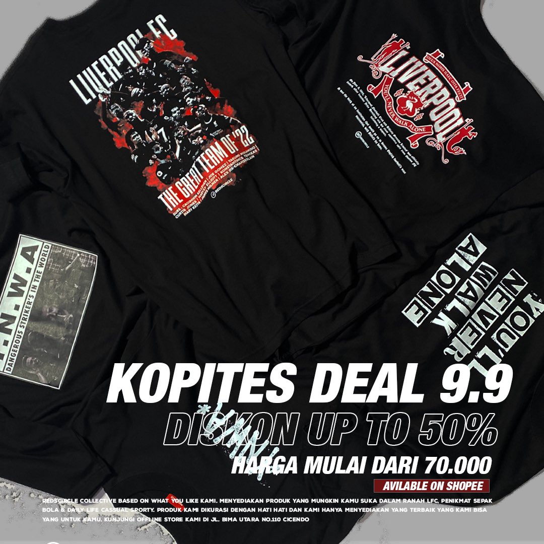 Redscircle's tweet image. Kopites Deal 9.9 

Waktu nya jajan ngeborong di redsicircle 🍻 harga nya mulai dari 70.000 

Klik link ini ya : shopee.co.id/redscirclestor…
