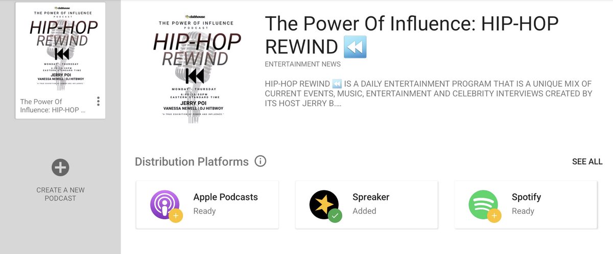 poiawards's tweet photo. It’s Official!!!!
Our podcast is available everywhere! 
THE POWER OF INFLUENCE: HIP-HOP REWIND ⏪ https://t.co/sLknlmzQKi