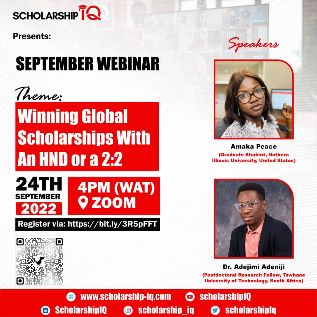ScholarshipIq's tweet photo. With a 2:2 or HND, you can win Foreign Scholarships! To learn more, sign up here- https://t.co/3Ar6eJGmUs https://t.co/LUlCOJOLDp