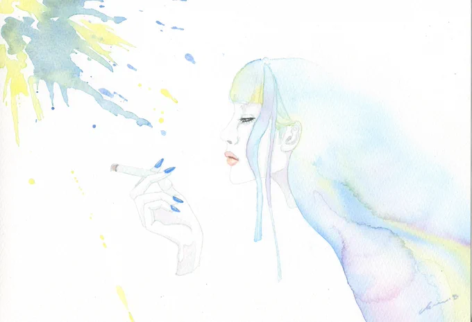 【Individuality】友人のイメージ #水彩画#透明水彩 