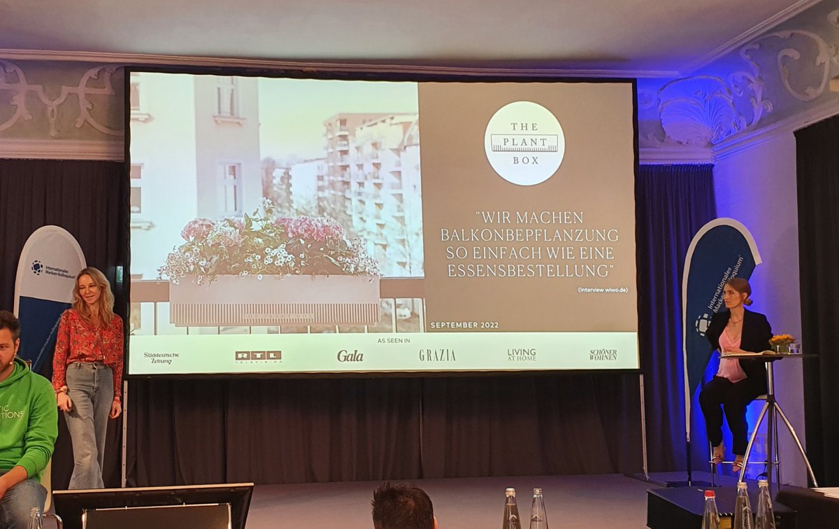 #IMK2022 Scale-Up Session mit drei Startups: Lena Weirauch &amp; Felix Kraft, Gründer &amp; Geschäftsführer der ai-omatic solutions GmbH, Julian Hallet, Mitgründer &amp; Geschäftsführer der Happy Ocean Foods GmbH und Anne Baltes-Schlüter, Gründerin &amp; Geschäftsführerin von The Plant Box GmbH.