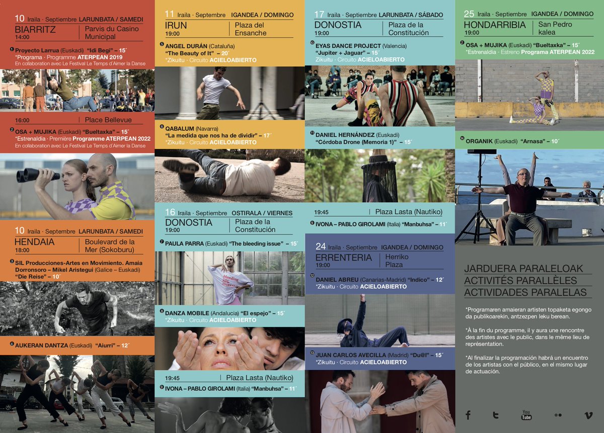 dantzahirian's tweet photo. Programación completa 17 edición  #dantzahirian 2022 #redacieloabierto https://t.co/ekulPcFqzN