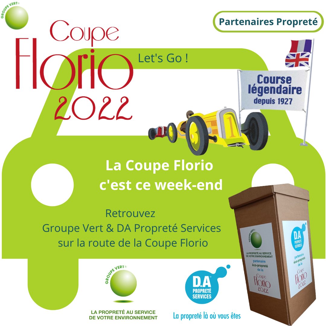 groupe_vert's tweet image. [Evènement]
Groupe Vert et DA Propreté Services fières d&apos;être Partenaires Propreté pour la 8e édition de cet événement 🚗 ! 
 
#coupeflorio #saintbrieuc #propreté #automobile #evenement #bretagne #partenaire