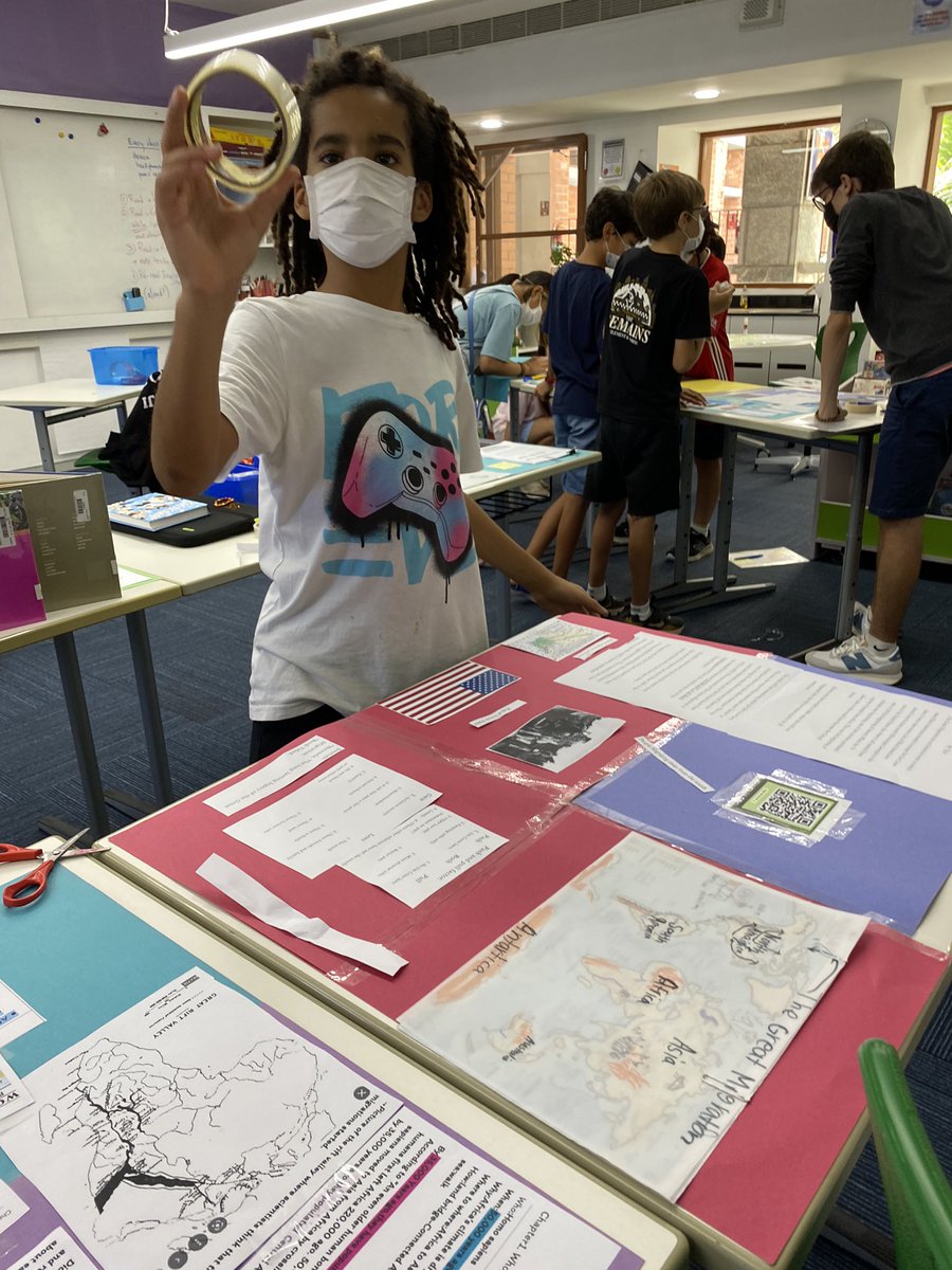 AISCElementary's tweet image. #AISCGrade5 @ThorpeBritt #AISCElementary Human Migration Museum installations are nearly ready for our museum opening event on September 12. #PBL