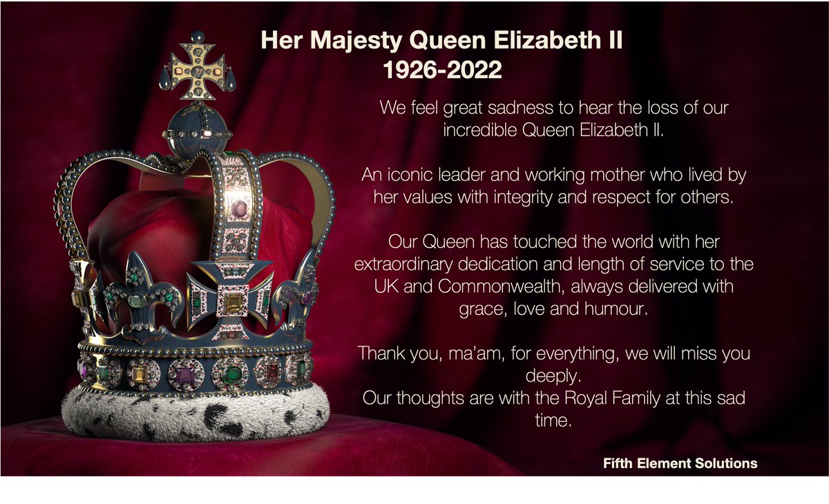 5ESolutions's tweet image. &apos;Change is a constant; managing it has become an expanding discipline, the way we embrace it defines our future&apos;

Queen Elizabeth II, 2002