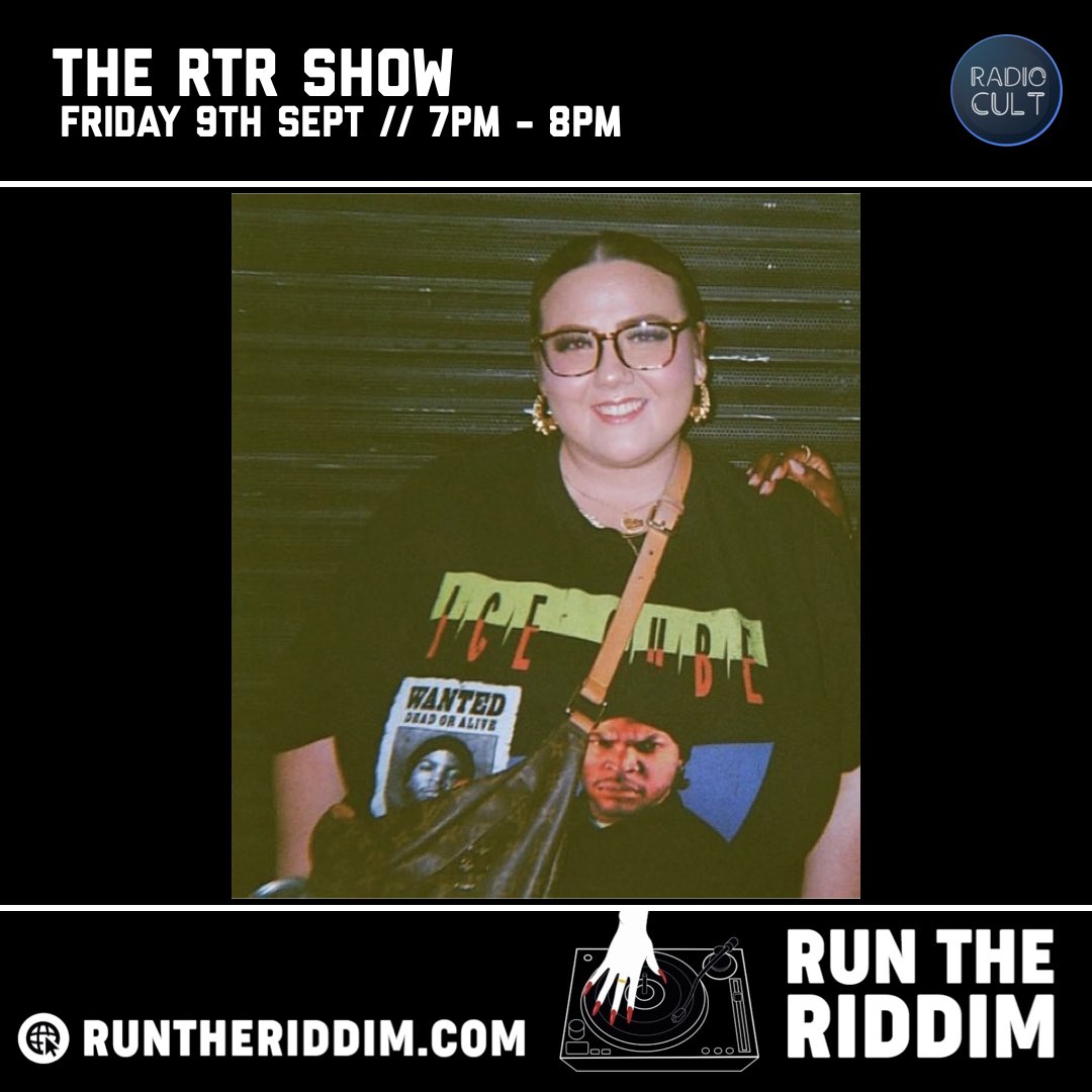 RunTheRiddim's tweet photo. Coming up at 7PM we have our bosslady @ellrmx signing out the station with one final show.
Thank you for always keeping it locked ♥️
https://t.co/lumEQA7IrR // @radio__cult
#RTR #RunTheRiddim https://t.co/b5b0T2WKyF