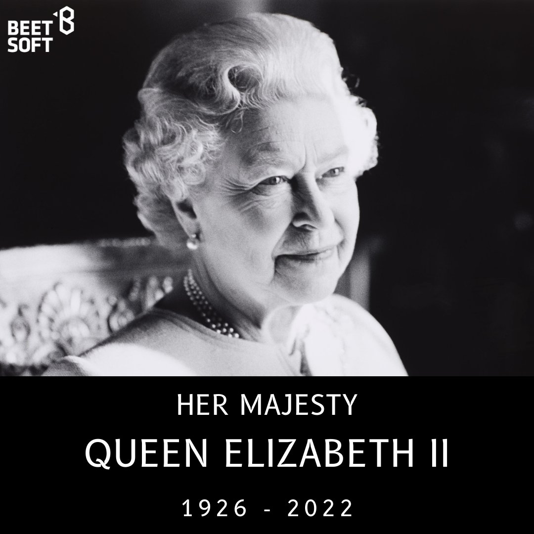 BeetsoftCo's tweet photo. It is with great sorrow to hear of the death of Her Majesty Queen Elizabeth II today.

As the world mourns the loss of our much respected and admired monarch, we also extend our sincere and heartfelt condolences to the Royal Family for their loss. https://t.co/by4OojobzW