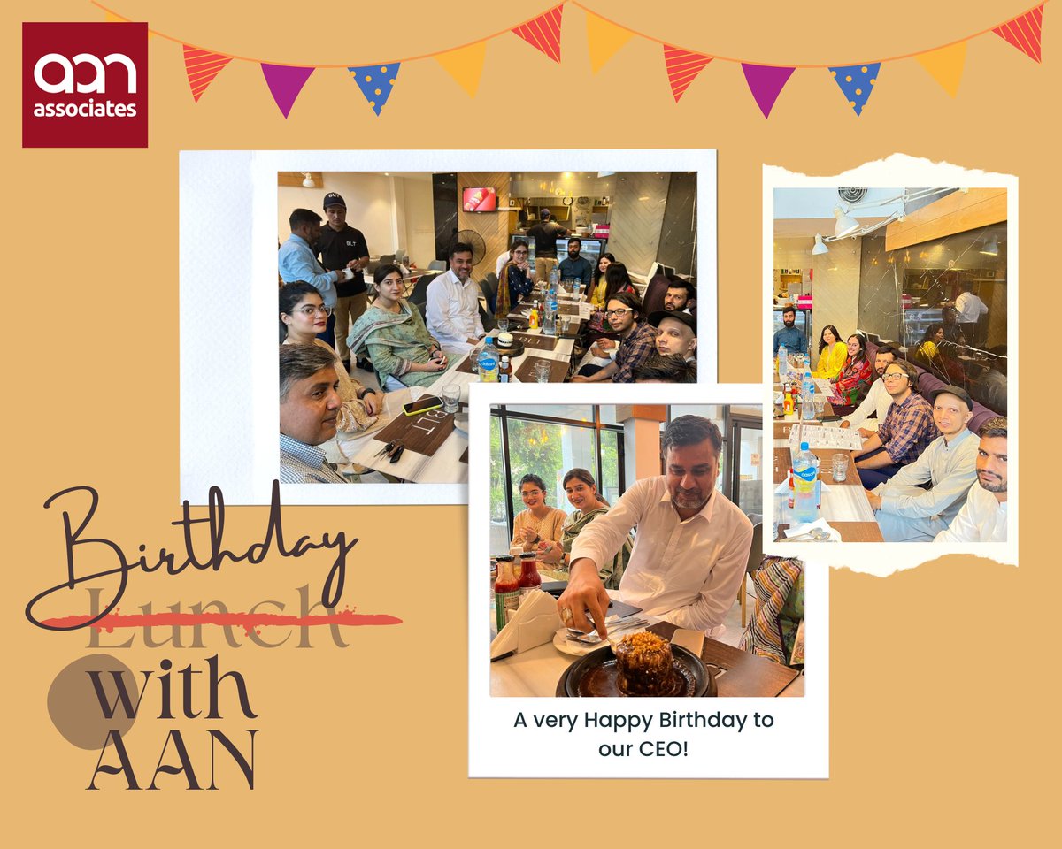 InfoAAN's tweet photo. Who doesn’t love a free dessert? 

Many thanks to Mr. Nadeem Haider, our CEO for taking us out and treating us on his #birthday! The entire #AAN Team wishes our generous and inspiring leader many happy returns and countless more years to come.  

#AANAssociates #happybirthday https://t.co/rnlHQRUljv