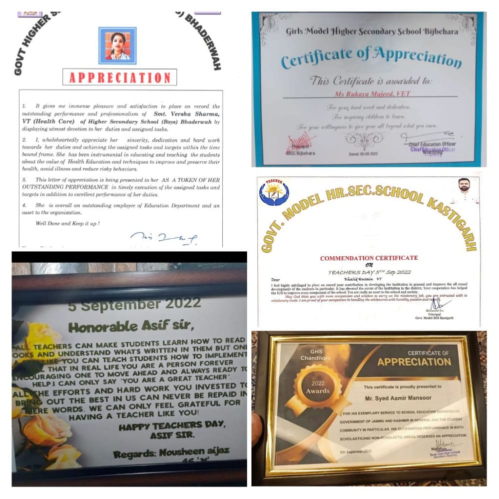 JKVTWA's tweet photo. Hundreds of Vocational Trainers  were presented with the best Teachers award this year on Teachers' Day in so many Govt. High &amp; Higher Secondary Schools across J&amp;K, recognising their commitment &amp; dedication towards the nation building @JKSamagra @AlokKum36531399 @OfficeOfLGJandK https://t.co/V36MxdGO9E