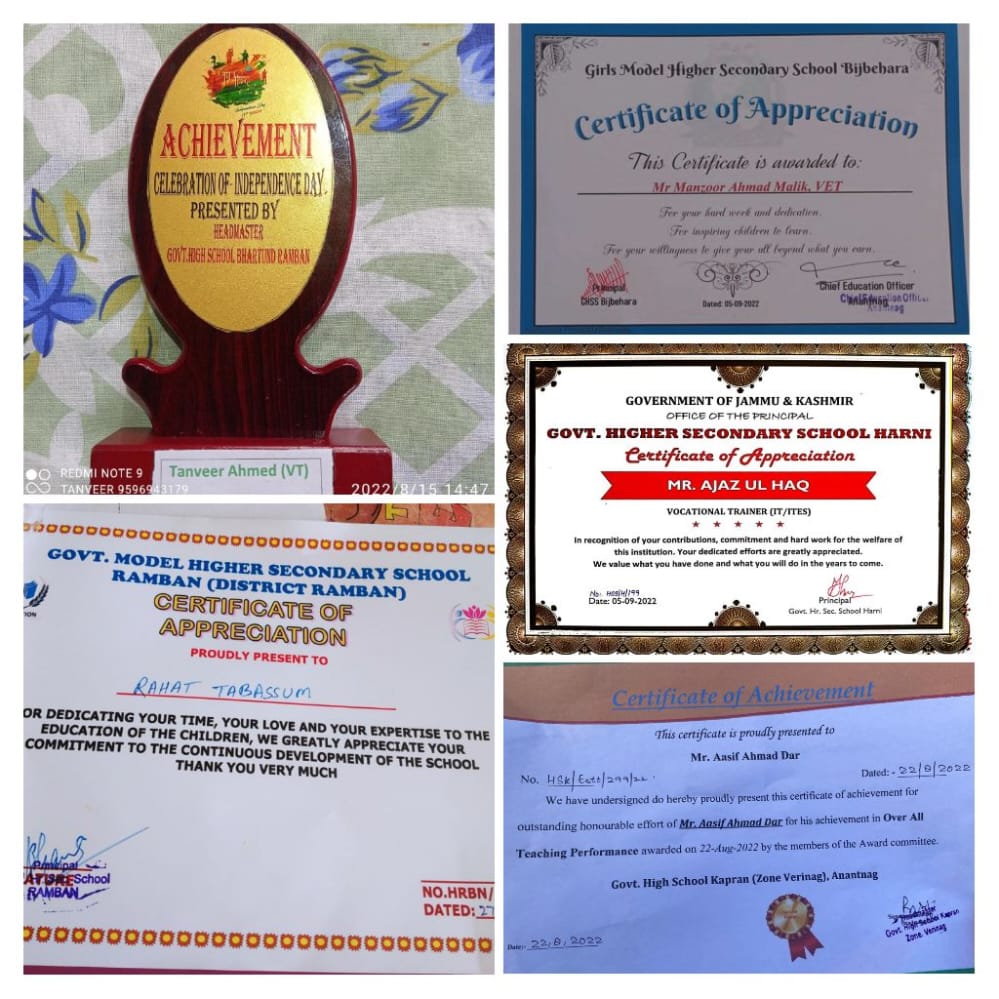 JKVTWA's tweet photo. Hundreds of Vocational Trainers  were presented with the best Teachers award this year on Teachers' Day in so many Govt. High &amp; Higher Secondary Schools across J&amp;K, recognising their commitment &amp; dedication towards the nation building @JKSamagra @AlokKum36531399 @OfficeOfLGJandK https://t.co/V36MxdGO9E