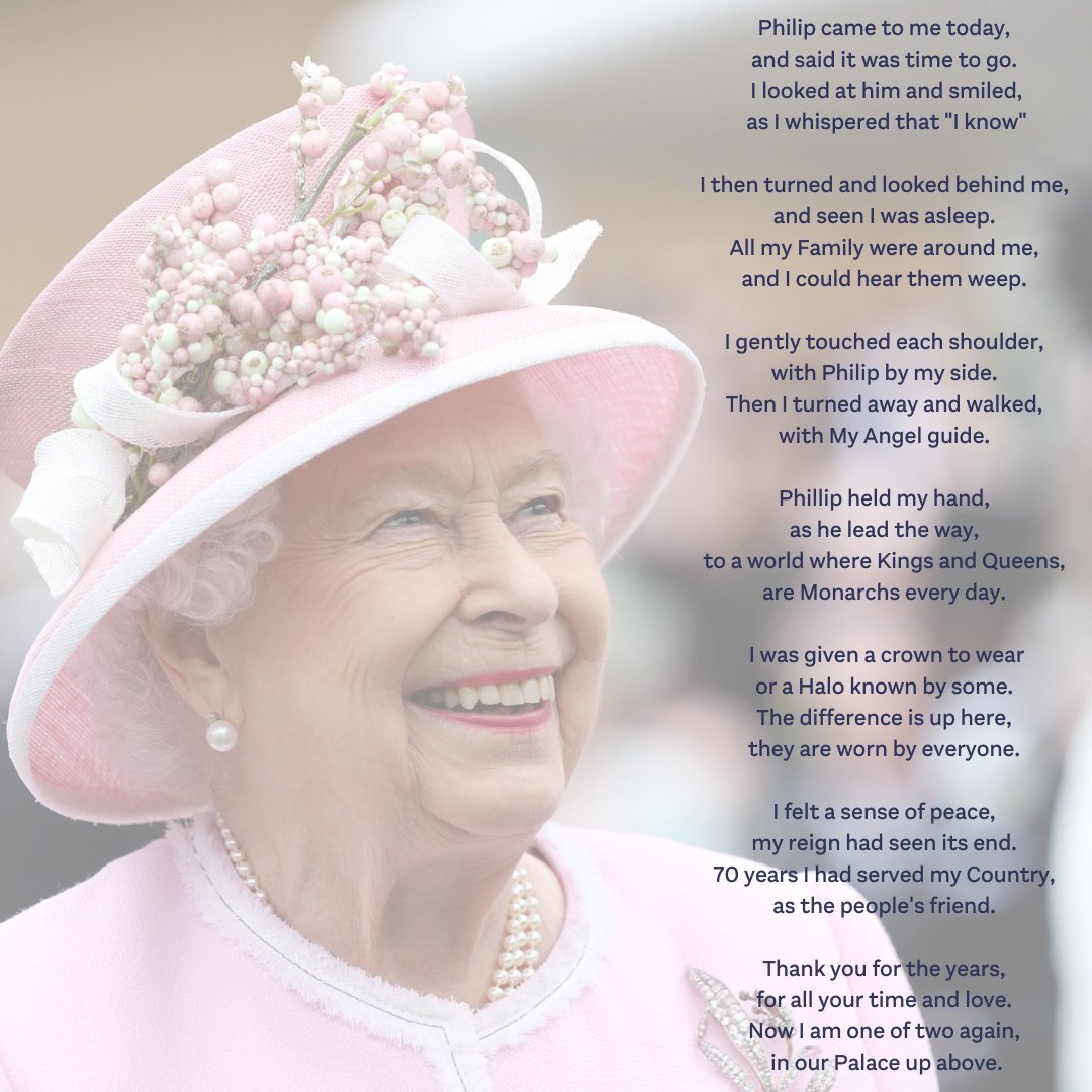 As we all mourn the great loss of Her Majesty Queen Elizabeth II, we would like to share this incredible poem written by the very talented Joanne Boyle. 

#QueenElizabeth #RIPQueen #ElizabethII