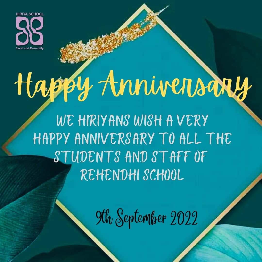 Happy Anniversary to all the students and staff of <a href="/RehendhiSchool/">Rehendhi School</a>  💜
#excelandexemplify