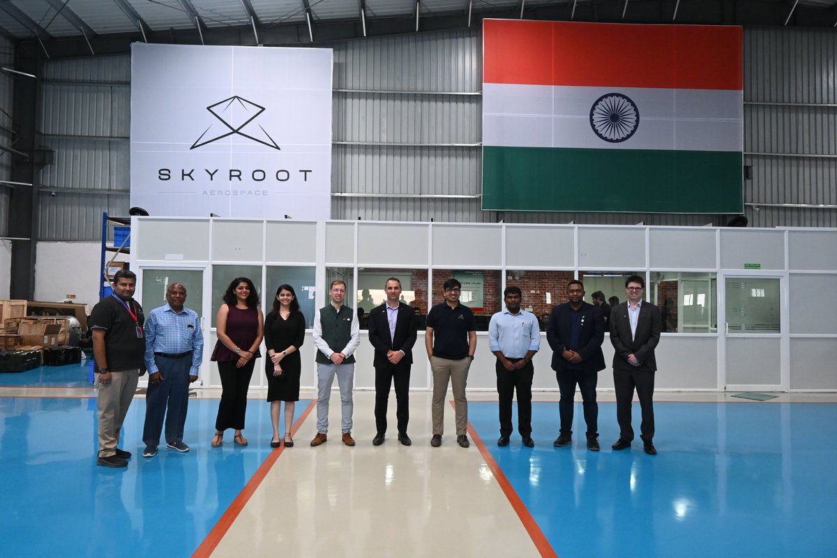 SkyrootA's tweet photo. It was pleasure hosting the Head of @AusSpaceAgency Mr. Enrico Palermo; Dy. Consul General Mr. Michael Costa and team from @AusCGChennai. 

Australia and India have many synergies and we look forward for collaborating to #OpenSpaceForAll 🇦🇺🇮🇳 https://t.co/a7bfArU3q0