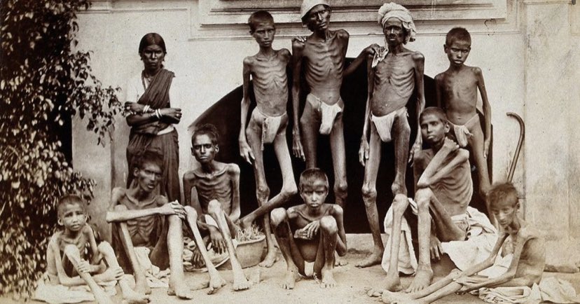 Just a reminder that when the British arrived in 1700s, India had 27% of global GDP. But after 200 years of theft and millions starved to death, by 1947 India had 3% of global GDP, 90% living below the poverty line, a literacy rate of 17% and life expectancy of 27.

I mourn them.