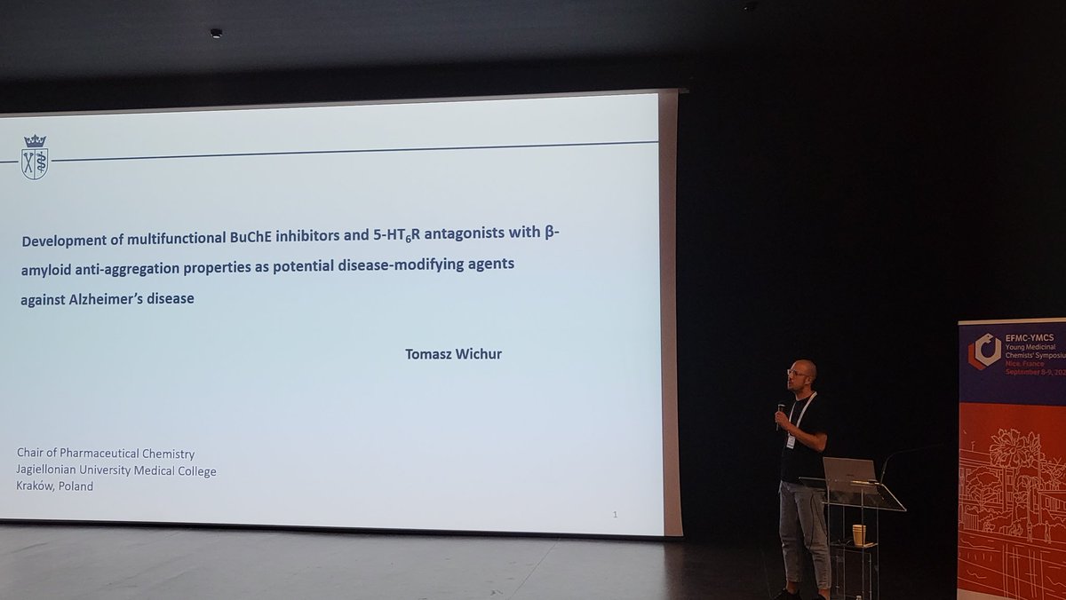 YoungSciNet's tweet photo. OC14: Tomasz Wichur presented his work on the development of MTDLs with BuChE inhibition and 5-HT6 antagonism as agent against Alzheimer disease
@JagiellonskiUni
#EFMCYMCS https://t.co/qBF2aFKNoq